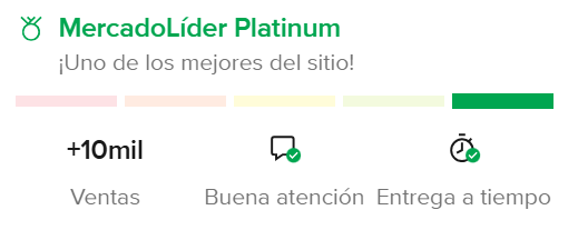 MercadoLíder Platinum - Reputación del vendedor